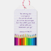 の賛美バックパック色鉛筆の教会 ギフトタグ (裏面)