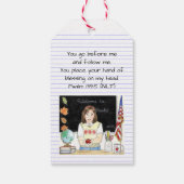 の賛美先生のためのBackpacks Apple ギフトタグ (裏面)