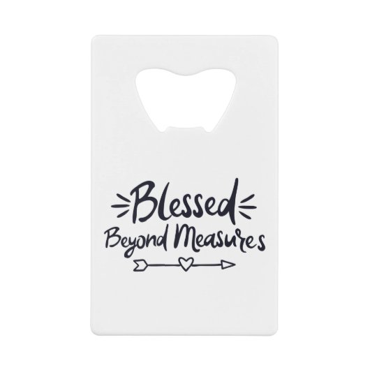 の賛美向こう見ず福音のことわざはキリストにすぎない クレジットカード栓抜き (正面)