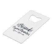 の賛美向こう見ず福音のことわざはキリストにすぎない クレジットカード栓抜き (正面アングル)