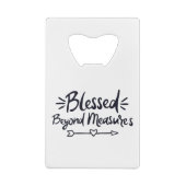 の賛美向こう見ず福音のことわざはキリストにすぎない クレジットカード栓抜き (裏面)