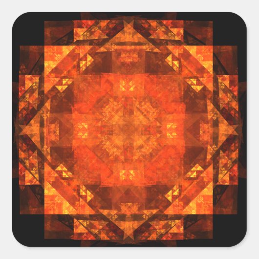 の賛美抽象芸術アートスクエアステッカー スクエアシール (正面)