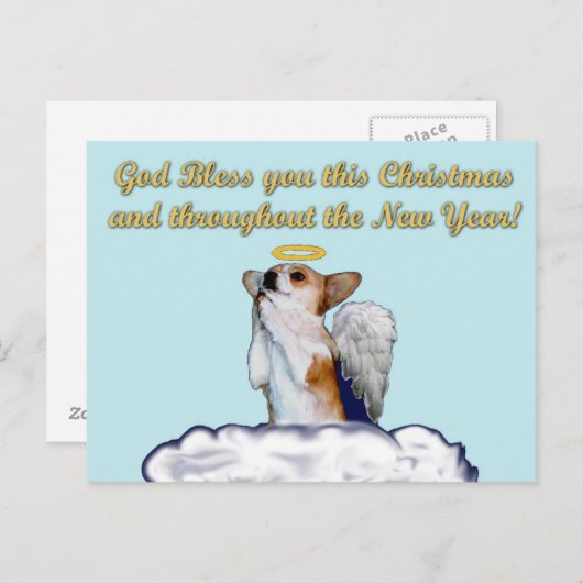 の賛美祈りの言葉Dottエンジェルポストカード ポストカード (正面/裏面)