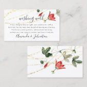 の贈り物のお金結婚を白く優れたお願い 名刺 (正面/裏面)