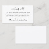 の贈り物のお金結婚を白く優れたお願い 名刺 (正面/裏面)