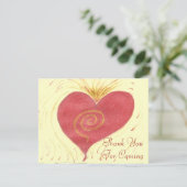 の赤いハートを来ることありがとう サンキューカード (スタンド正面)