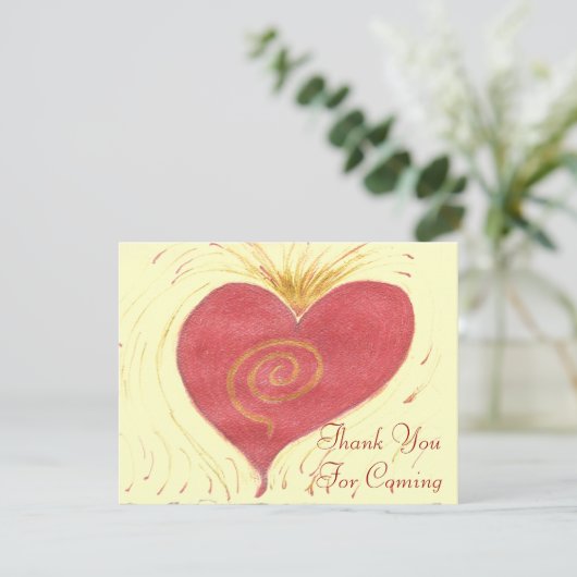の赤いハートを来ることありがとう サンキューカード (スタンド正面)