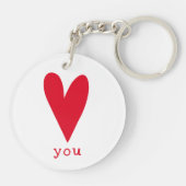 |の赤いハート愛して下さい キーホルダー (裏面)