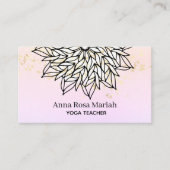 *~*の赤面のパステルの曼荼羅のグリッターのスピリチュアルのヨガ 名刺 (正面)