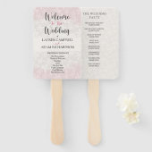 の赤面結婚ピンクウォーターの色へようこそ ハンドファン (正面&裏面)