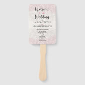 の赤面結婚ピンクウォーターの色へようこそ ハンドファン (正面)