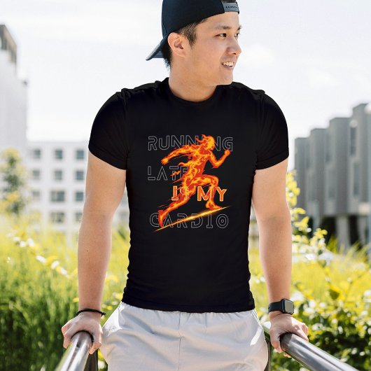 の走後半は私の心臓病のフィットネスギフトおもしろい Tシャツ