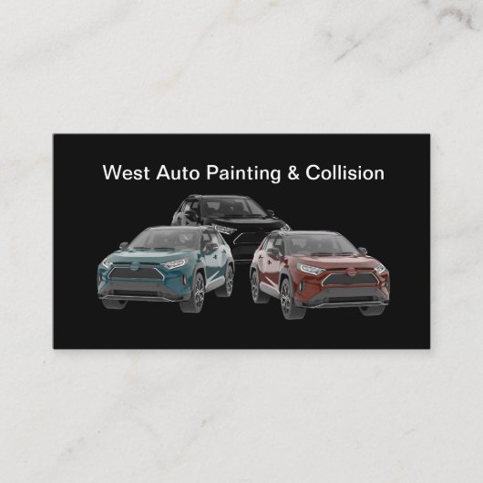 の車の絵を描および競合サービス 名刺 (正面)