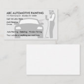 の車の絵を描体ショップの名刺 名刺 (正面/裏面)