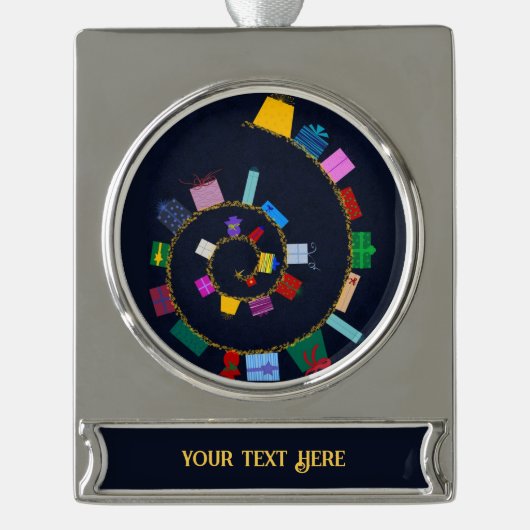 の転がギフトロープオーナメント シルバープレートバナーオーナメント (正面)