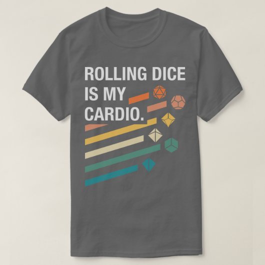 の転がサイコロはMy dio RPGおもしろい引用文 Tシャツ (デザイン正面)
