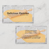 の転がピンと生地 | 料理芸術 名刺 (正面/裏面)