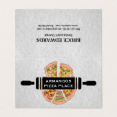 の転がピン |ピザスライス 名刺 (外部フラット)