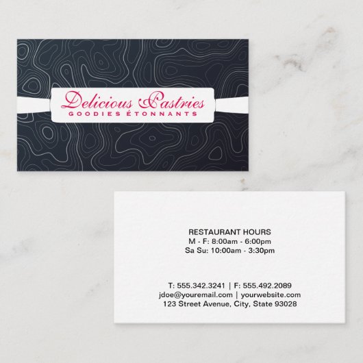 の転がピン(白)の変化 |エグゼクティブシェフ 名刺 (正面/裏面)