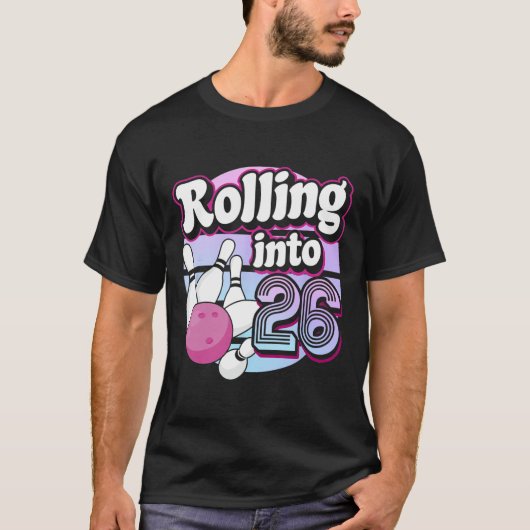 の転がボーリング26誕生日1 Tシャツ (正面)
