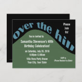 の転が下り坂40歳の誕生日 招待状 (正面/裏面)