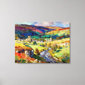 の転が丘、静かな壁 – ヨークシャーの風景 キャンバスプリント (正面)