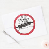 の転が台所からクリスマスをささやく ラウンドシール (封筒)