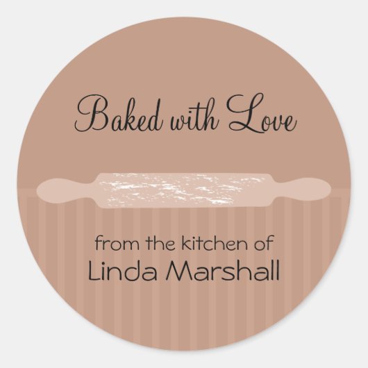 ~の転が台所から来た小麦粉のピン ラウンドシール (正面)