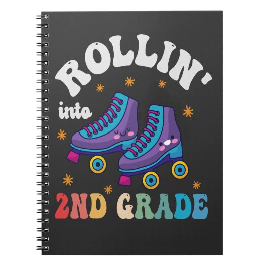 の転が第2グレードへの新学期ローラスケート ノートブック (正面)