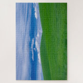 の転が緑の小麦畑のパルーズ懸命 ジグソーパズル (縦)
