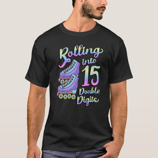 の転が15倍指ローラースケート15位B Tシャツ (正面)