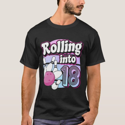の転が18ボーリング18誕生日 Tシャツ (正面)