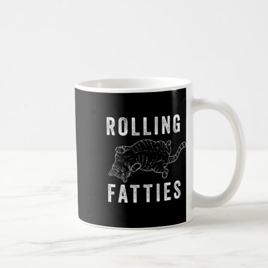 の転がfattiesチョンク猫好きギフト猫ママ猫D コーヒーマグカップ (右)