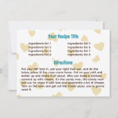 の転がpinハートベーキングクックブックレシピカード 招待状 (裏面)