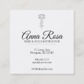 *~*の輝きは治療の霊気エネルギーはすを放射します スクエア名刺 (裏面)