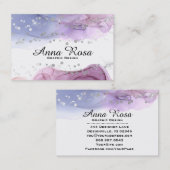 *~*の近代美術の抽象芸術の水彩画の銀のグリッター 名刺 (正面/裏面)