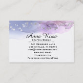 *~*の近代美術の抽象芸術の水彩画の銀のグリッター 名刺 (裏面)