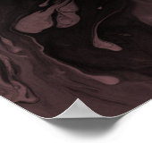 の追加カスタム引用文ブラックマーブル埃っぽいバラ ポスター (角)