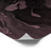 の追加カスタム引用文ブラックマーブル、メイブピンク ポスター (角)