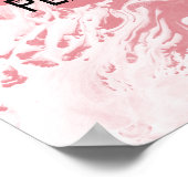 の追加カスタム引用文ホワイトマーブルストロベリーアイス ポスター (角)