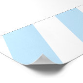 の追加カスタム引用文斜めストライプのBaby Blue ポスター (角)