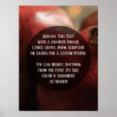 の追加カスタム文字のクローズアップPomegranates写真 ポスター (正面)