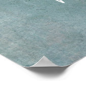 の追加カスタム文字微妙な青グランジ ポスター (角)