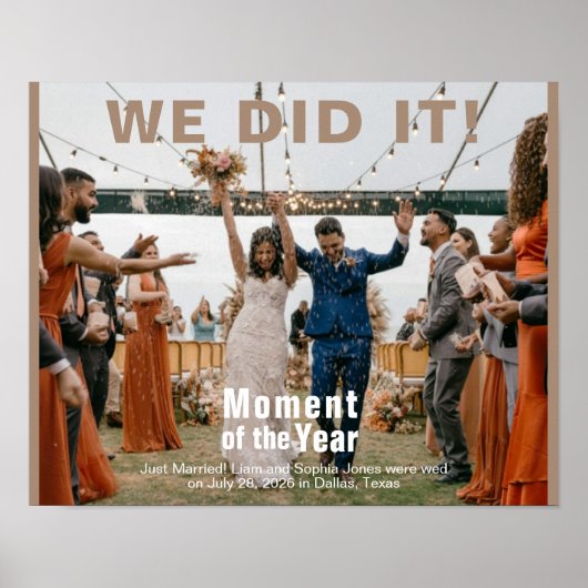 の追加結婚フォトパズルおもしろい雑誌表紙 ポスター (正面)