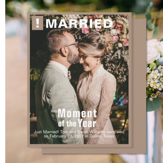 の追加結婚写真おもしろい雑誌カバーカード