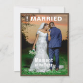 の追加結婚写真おもしろい雑誌カバーカード (正面)