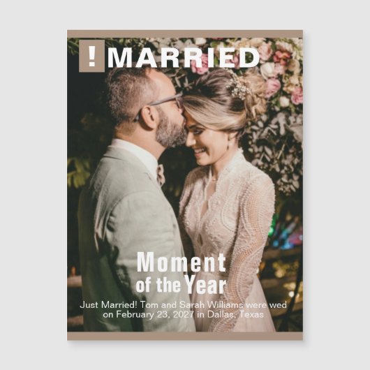 の追加結婚写真雑誌カバー磁気カード (正面)