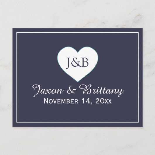 の週末の結婚タイムラインの日程 インビテーションポストカード (裏面)