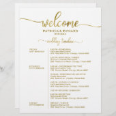 の週末の結婚旅程のシックなタイムラシンプルイン (正面/裏面)