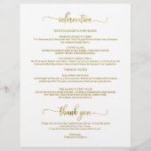 の週末の結婚旅程のシックなタイムラシンプルイン (裏面)